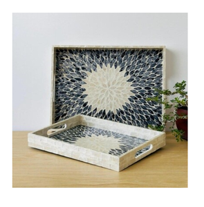 Plateau de luxe en nacre, organiseur haut de gamme en nacre, décoration disponible à prix compétitif, plateau en nacre - Product Image 2