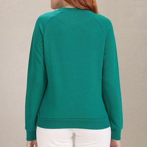 Nuevas Sudaderas con Capucha Casuales de Invierno para Mujer, Color Verde Personalizado, 100% Algodón, Felpa, Alta Calidad, Lisas, con Logotipo Personalizado OEM - Product Image 5