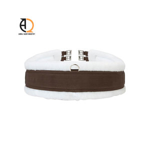 Professional High Quality Equestrian Adjustable Leather Dressage Horse Girth with Fur Accepted Equine Products - Product Image 2