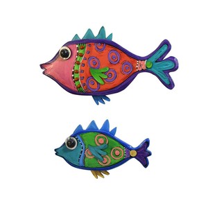 Panneau mural moderne en bois d'acacia flotté, fait main, pour école de poissons - Vente en gros - Product Image 2