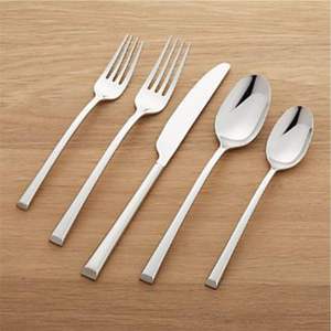 Ensemble de couverts de luxe en acier inoxydable de qualité supérieure, 5 pièces, avec finition diamant écrasé - Product Image 2