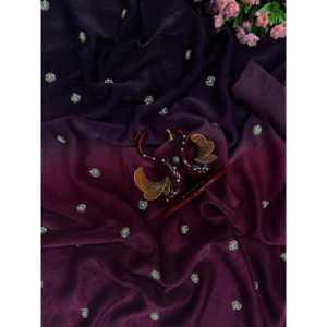 Sari de soirée de créateur avec travail de sequins pour les occasions spéciales - Product Image 4