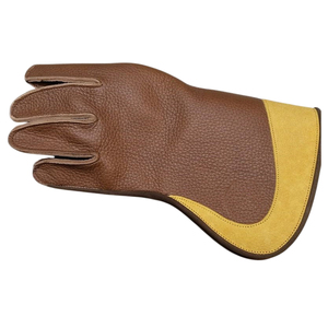 Gants de fauconnerie en cuir de vachette de qualité supérieure, double couche, anti-épines, pour la manipulation et l'entraînement sécurisé des oiseaux de grande taille - Product Image 1