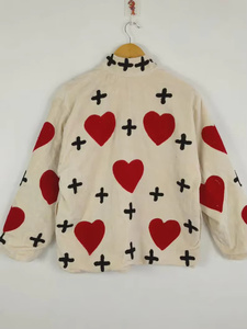 Handcrafted Unisex Vintage Boho Velvet Bomber Jacket Mandarin Collar Hand Embroidered Open Front Short <b>Coat</b> - Product Image 3