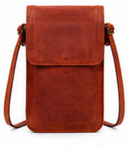 Bolso Bandolera de Cuero Genuino de Lujo para Mujer, Estilo Vintage, Compacto, para Viaje, con Cierre de Botón, para Compras - Product Image 1