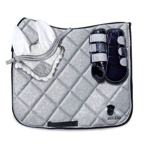 Complete Horse Riding Accessories Set with Glitter Saddle Pad <b>Boots</b> and Ear Net GUJJAR - Product Image 1
