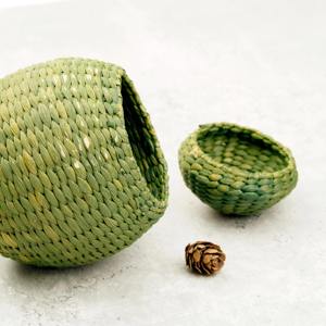 Handwoven Pear <b>Basket</b> <b>with</b> <b>Lid</b> Handmade Storage <b>Basket</b> Wholesale eco-friendly Made in Vietnam - Product Image 5