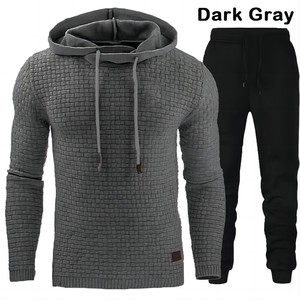 Conjunto de chaqueta con cremallera de manga larga para hombre, chándal deportivo, conjunto de gimnasio para hombre 2024, ropa casual de calle para hombre - Product Image 3
