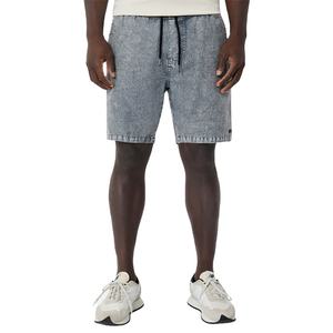 Short d'entraînement pour homme grande taille avec logo brodé personnalisé Short éponge 100% coton lavé à l'acide Style de rue écologique - Product Image 1