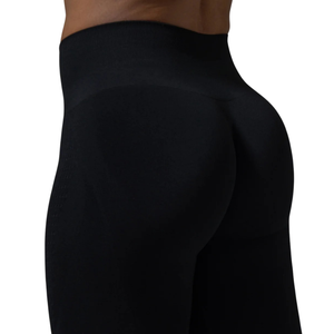 Black Women's Mid Rise Leggings High Stretch Workout Pants for Yoga Gym Running Fitness Training Activewear Quick Dry - Product Image 5
