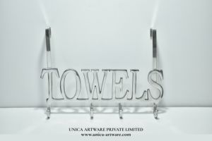 Top Selling <b>Towels</b> Over The Door <b>Hook</b> Rack Decorative Aluminium Word Wall <b>Hook</b> Modern Bathroom Stylish Available For Sale - Product Image 6