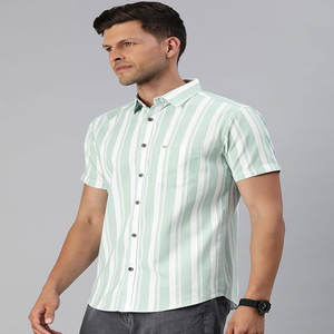 2025 verano Casual hombres de gran tamaño estampado Floral media manga poliéster algodón camisas de talla grande Anti-Shrink OEM servicio - Product Image 5