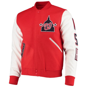 Chaqueta Varsity para Hombre OEM, Estilo Vintage, Ropa de Invierno, Logotipo Bordado Personalizado, Chaqueta Bomber de Béisbol de Cuero - Product Image 3