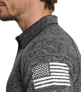 Prix d'usine – Chemises pour hommes en coton/élasthanne tricoté, couleur unie, avec logo personnalisé imprimé, respirantes, à manches courtes, style gothique, en toile - Product Image 5