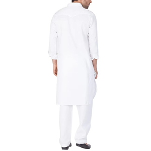 Élégant shalwar kameez blanc pour homme, vêtements islamiques tendance pour homme, design brodé, kameez de qualité, robe ethnique - Product Image 2