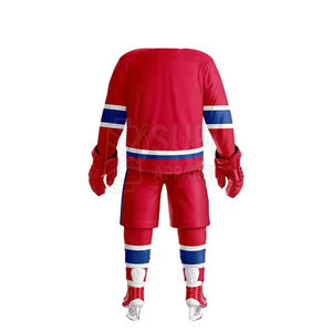 Conjunto de Uniforme de Hockey sobre Hielo de Primera Calidad con Logotipo de Diseño Personalizado, Jersey y Pantalones Transpirables de Poliéster Ecológico para Hombre - Product Image 2