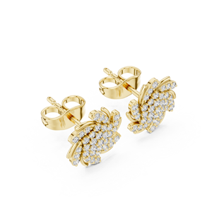 Boucles d'oreilles rondes en zircon cubique avec zircone filles couleur or argent clair CZ argent dames boucles d'oreilles pour femmes - Product Image 5