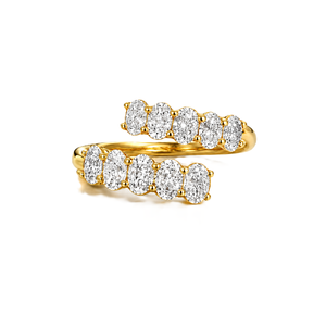 Anillo de Compromiso Ajustable de Oro Sólido de 10K, 14K y 18K con Certificado IGI, Anillo de Diamantes Cultivados en Laboratorio con Diseño Ovalado - Product Image 1