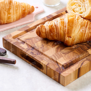 Bloque de Madera de Acacia Grande para Carnicería: Serie Heritage Grain |   La Máquina Indestructible para Estudios Culinarios de Alto Rendimiento - Product Image 4