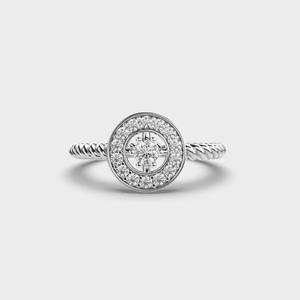 Anillo de Oro Sólido de 14K con Diamantes de Laboratorio, Diseño de Brújula, Anillo Celestial con Banda de Cuerda, Medallón de Estrella del Norte, Joyería Náutica - Product Image 3