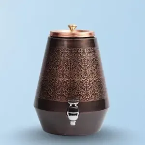 Distributeur d'eau moderne en cuivre pur gravé, design écologique, grande capacité, pour la maison et le bureau - Product Image 4