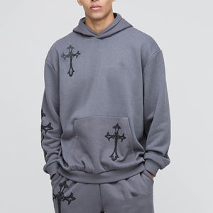 Survêtement de jogging pour homme, sweat-shirt et pantalon de survêtement, grandes tailles, hiver, adulte, personnalisable - Product Image 4