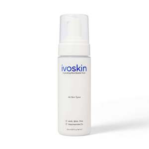 Tonique moussant crémeux IVOSKIN à la niacinamide de riz PHA/BHA, resserre les pores, éclaircit, blanchit, anti-âge, hydratant, luxe - Product Image 1