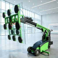 Machine de vitrage à roues autopropulsée pour le montage de fenêtres, équipement de levage sécurisé pour verre