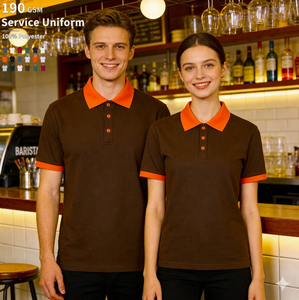 Chemises Polo Uniformes de Restaurant avec Logo Personnalisé, Respirantes, Durables, Anti-humidité, Vêtements de Travail pour le Personnel de Service, Vente en Gros, Usine - Product Image 1