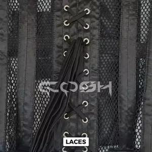 คอร์เซ็ตตาข่ายสีดำแบบสั่งทำพิเศษพร้อมซิปคู่ |   ผู้ผลิตชุดกระชับสัดส่วนแบบ OEM/ODM - Product Image 5