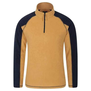 เสื้อกอล์ฟแบบซิป ¼ สีเทา สำหรับใส่ทำงานกลางแจ้ง ผ้าฟลีซขนแกะ แขนเสื้อยืดหยุ่น รุ่นใหม่ - Product Image 1