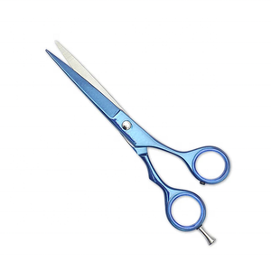 Ciseaux de coiffure professionnels Tegra Surgical de haute qualité, en acier inoxydable, revêtement bleu, pointe de lame tranchante réglable - Product Image 2