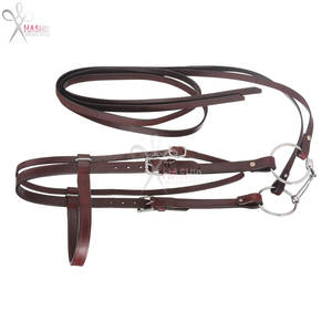 Bride de traction en cuir Western robuste et personnalisable, équipement en cuir de qualité supérieure réutilisable pour grands chevaux de traction, ferme et ranch - Product Image 4