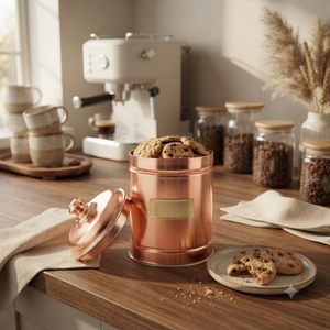 Pure Copper <b>Kitchen</b> <b>Storage</b> Canister Set with Airtight Lid, Copper <b>Storage</b> <b>Jar</b> <b>for</b> Salt Sugar Tea Coffee Spices, Handmade Food - Product Image 4