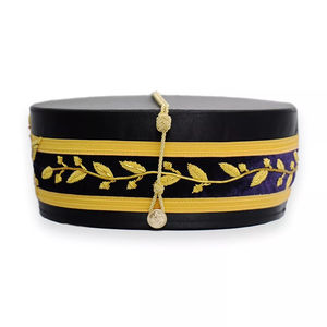 2026 Nuevo Gorro de Corona de Alta Calidad para Caballero Comandante de la Corte de Honor del Rito Escocés, Rojo con Hilos Dorados, Bajo MOQ, Ceremonial - Product Image 2