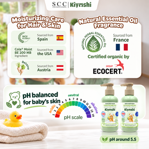 Shampoo et gel douche pour bébé Kiyoshi 2-en-1 200g, pH équilibré, doux pour les cheveux et le corps, vente en gros, fabriqué au Vietnam - Product Image 6