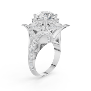 Anillo de Compromiso con Diamante Sintético Cultivado en Laboratorio, Corte Brillante, Color E, Certificado IGI, Oro, Piedra Preciosa, Lujo, Aniversario de Bodas - Product Image 6