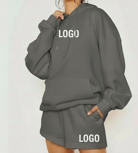 Conjunto de 2 Piezas para Mujer, Color Morado, Corte Regular, Estilo Casual, Bolsillos con Logotipo Estampado, 100% Algodón Transpirable, para Verano - Product Image 2