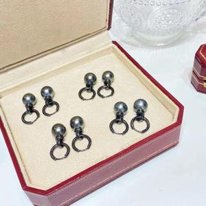 Pendientes de Perlas de Agua de Mar Naturales de Tahití de 10-11 mm al por Mayor, Perlas Redondas con Luz Intensa, con Caja de Regalo y Certificado - Product Image 2
