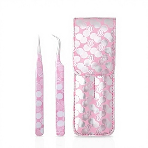 Custom Brand Professional Quality Stainless Steel Eyelash Extension Tweezers with Fiber Tip Eco-Friendly & Logo Customization - Product Image 1