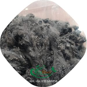 Vinafiber 3D SD Noir Fibres de polyester recyclé en fibres courtes GRS Matelas Non-tissé Qualité brute ignifuge - Product Image 5