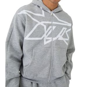Customized Mens Stacked <b>Tracksuit</b> Streetwear Sweatsuit Two Piece Flare Jogger Pants Baggy Set Custom OEM ODM - Product Image 3