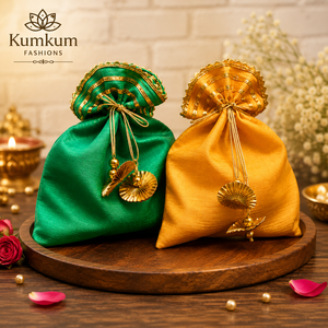 Bolsas de Regalo de Organza Gota Patti Potli para Bodas Indias, Bolsas para Empacar Frutos Secos y Dulces, Festivas para Diwali, Navidad, Joyería, Pascua, Ramadán - Product Image 2