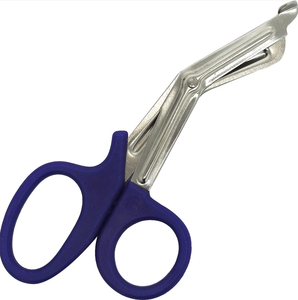 Ciseaux à pansements 7" (18cm) avec manche en plastique orange, ciseaux d'infirmière, ciseaux utilitaires EMT, en vente - Product Image 1