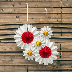 Decoración Navideña de Flores de Papel Colgantes Coloridas - Product Image 1