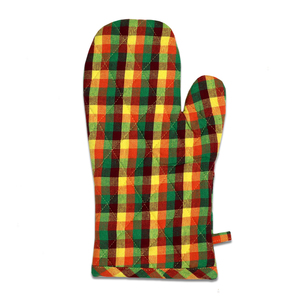 Gant de four 100% coton, magnifique, multicolore, à carreaux, pour la cuisine et l'utilisation au four. Fabricant professionnel de gants de four en Inde. - Product Image 3