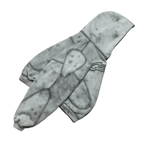 Ropa de calle transpirable algodón de rizo francés Sun Faded Vintage Zip up lavado personalizado parche bordado desgastado sudaderas con capucha para hombres - Product Image 2