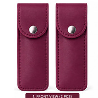 Pochette de rangement pour outils de beauté de haute qualité, 2 pièces, avec design compact, fermeture sécurisée et pochettes pratiques pour pinces à cils