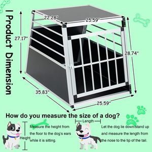 Scatola di trasporto in alluminio argento nero 35X25X27 nella scatola di trasporto per cani e gatti trasportini per animali domestici - Product Image 1