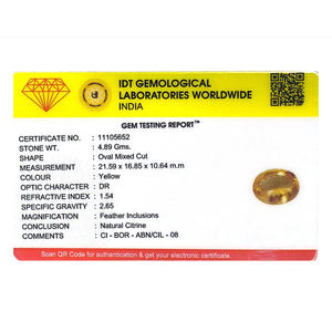 Natural Citrine Loose Gemstone 24.45 Carat for Fine Jewelry - Product Image 4